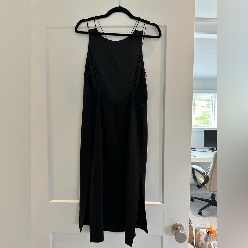 Rag & Bone strappy midi black dress